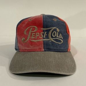 Vintage Pepsi Cola 6 Panel Snapback. Labeled as OS fit but runs a little small.